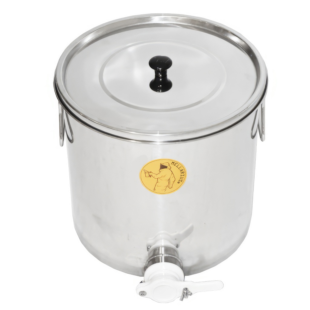 Abfüllkübel 25 kg aus Edelstahl Mellarius