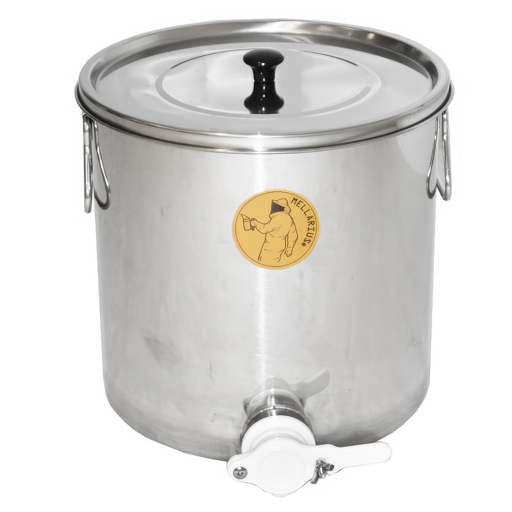 Abfüllkübel 25 kg aus Edelstahl Mellarius