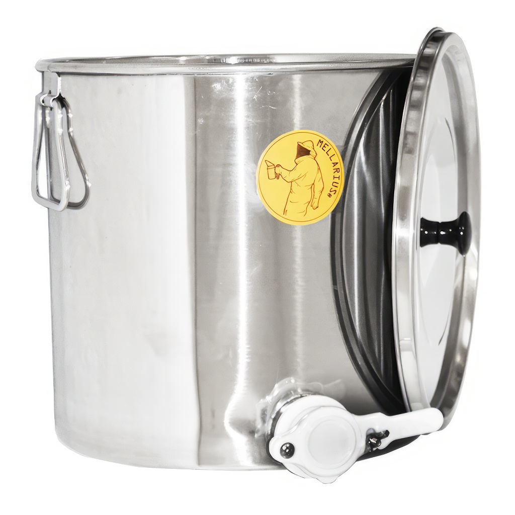 Abfüllkübel 25 kg aus Edelstahl Mellarius