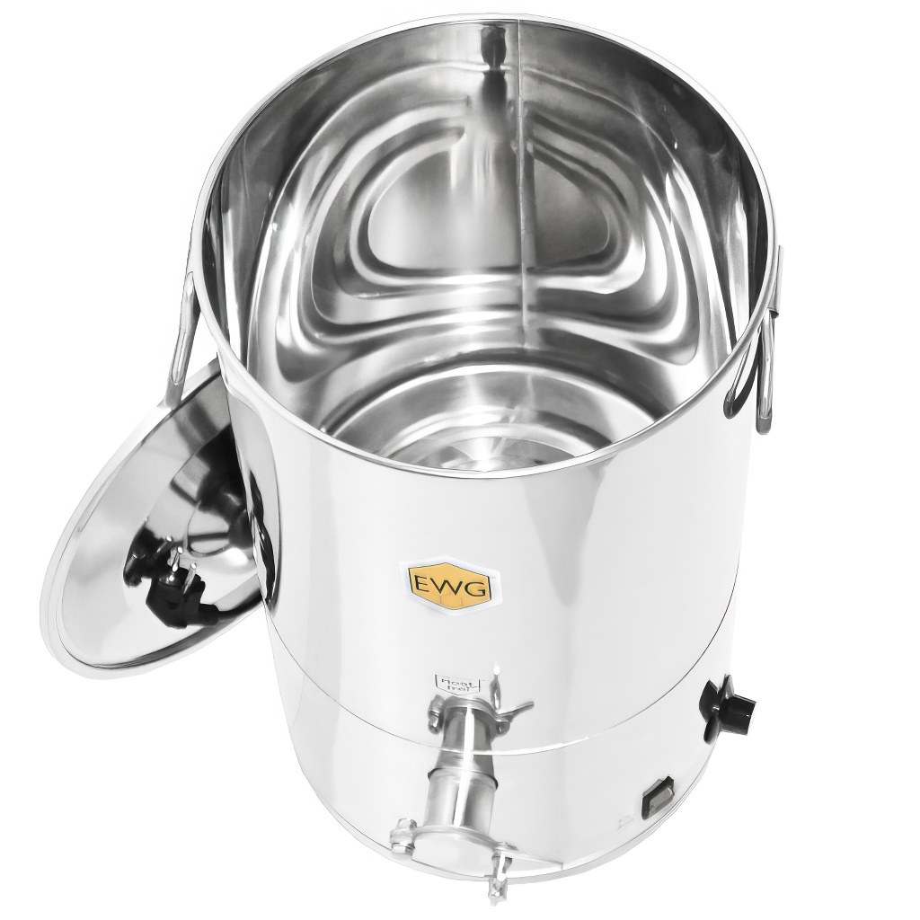 EWG® Schrägboden-Abfüller 35 kg aus Edelstahl mit Heizung