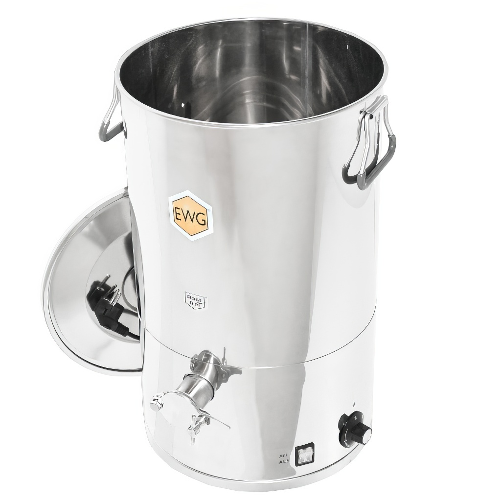 EWG® Schrägboden-Abfüller 35 kg aus Edelstahl mit Heizung