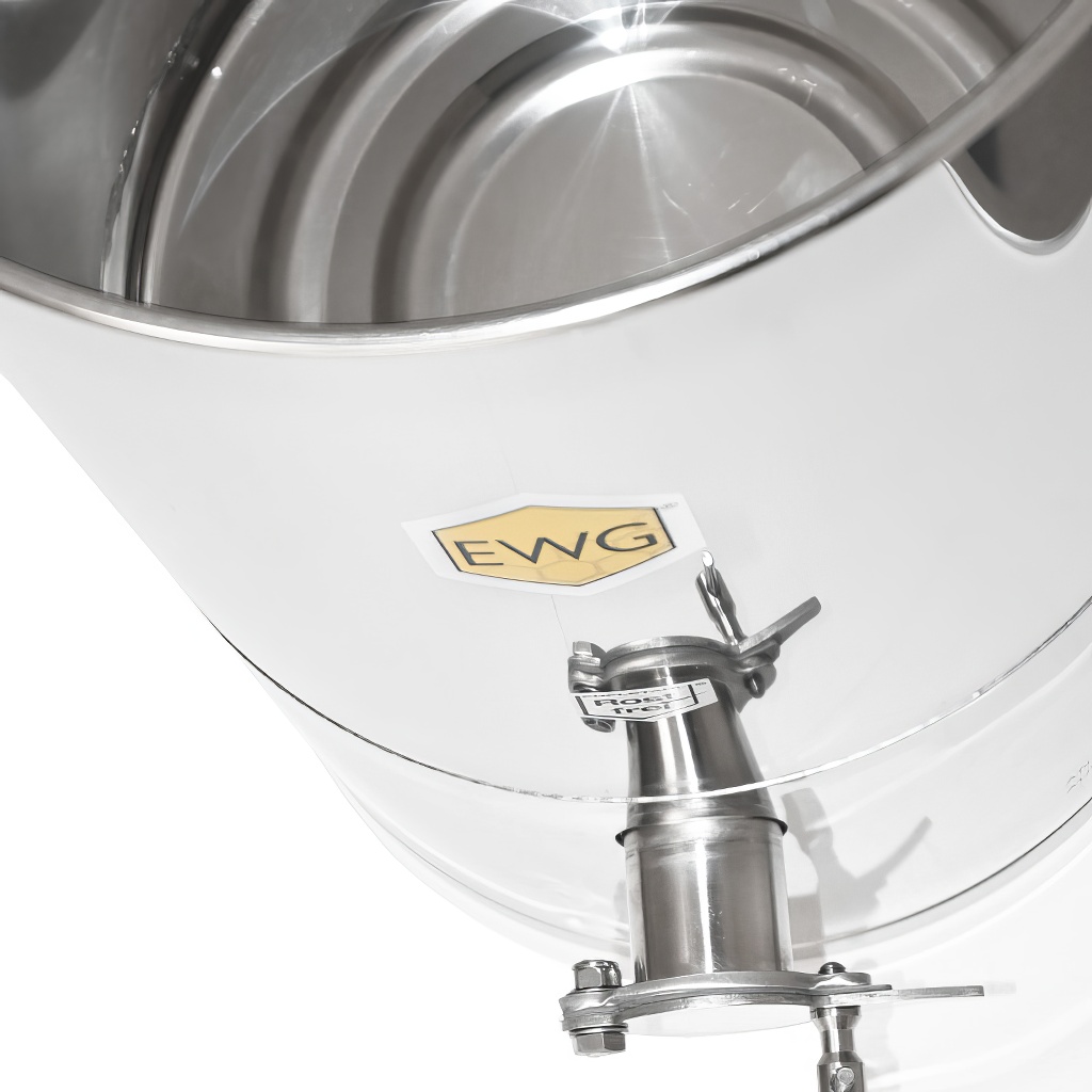 EWG® Schrägboden-Abfüller 35 kg aus Edelstahl mit Heizung