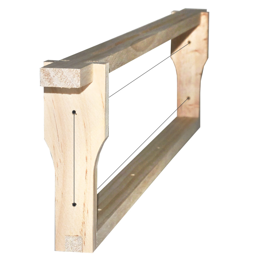 Rähmchen gedrahtet Zander 110 mm, Hoffmann-Seiten