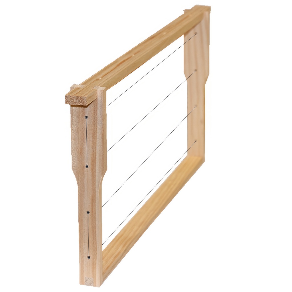 Rähmchen waagerecht gedrahtet Zander 220 mm, Hoffmann-Seiten