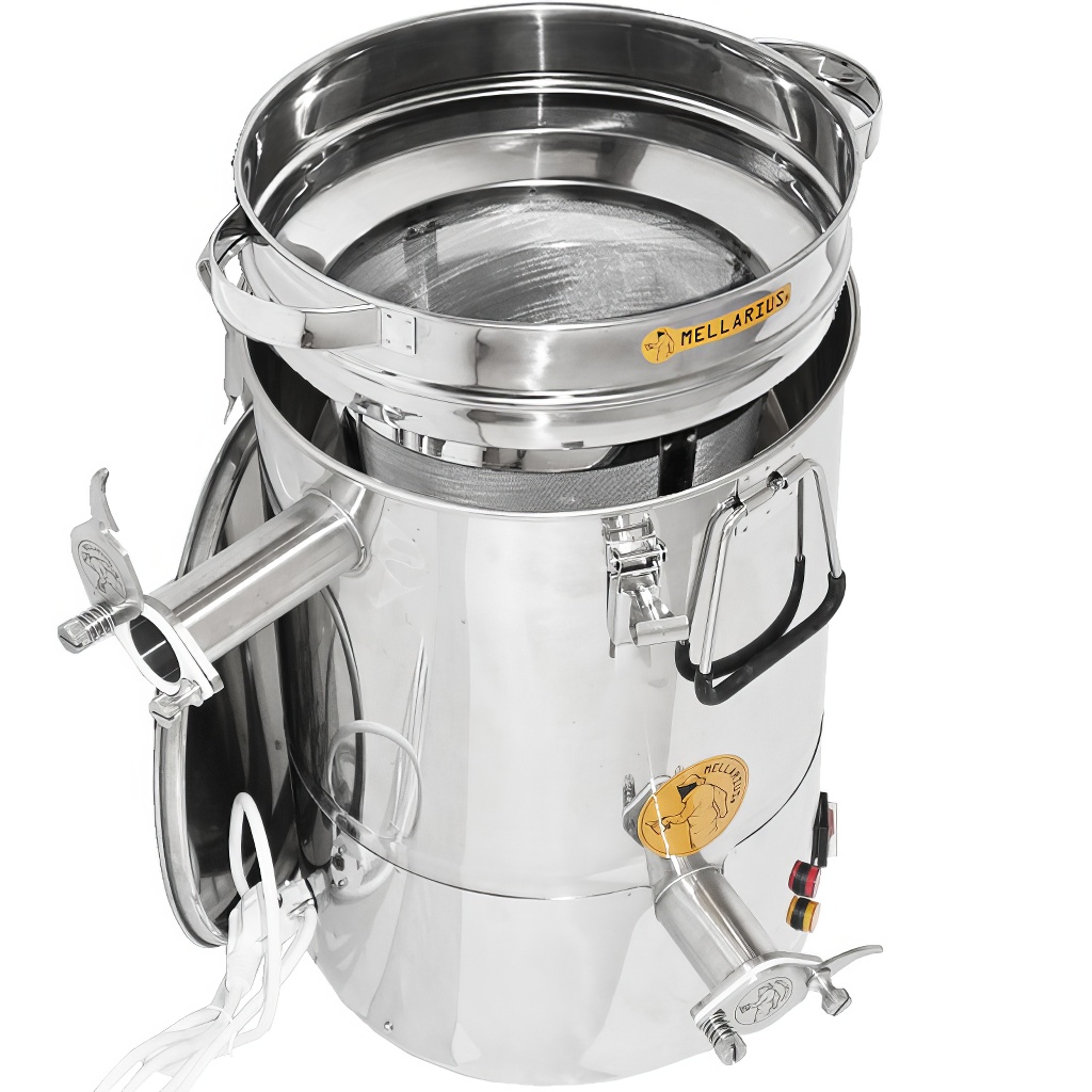 Mellarius MaxiLine 25 kg Abfüllbehälterr mit integriertem Heizelement - 2 Quetschhähne