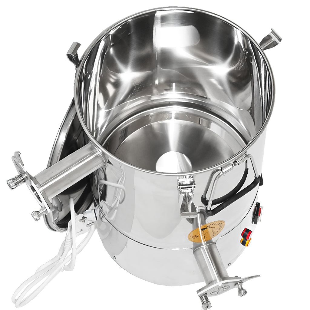 Mellarius MaxiLine 25 kg Abfüllbehälterr mit integriertem Heizelement - 2 Quetschhähne
