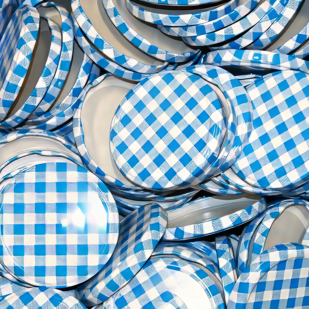 Twist Off 82er TO Deckel - Blau kariert - 700 St. - Karton