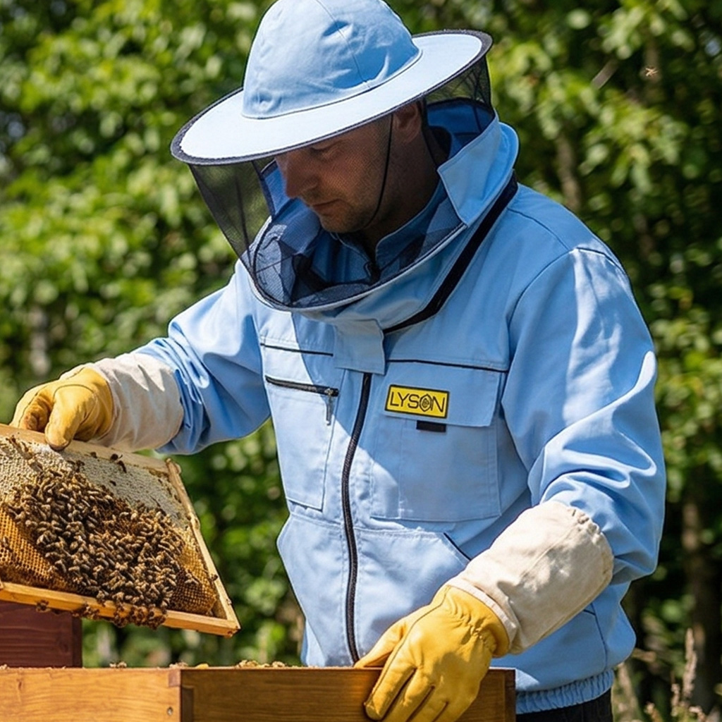Imkerjacke mit Hut - blau - Lysoń, Gr.: S-XXL