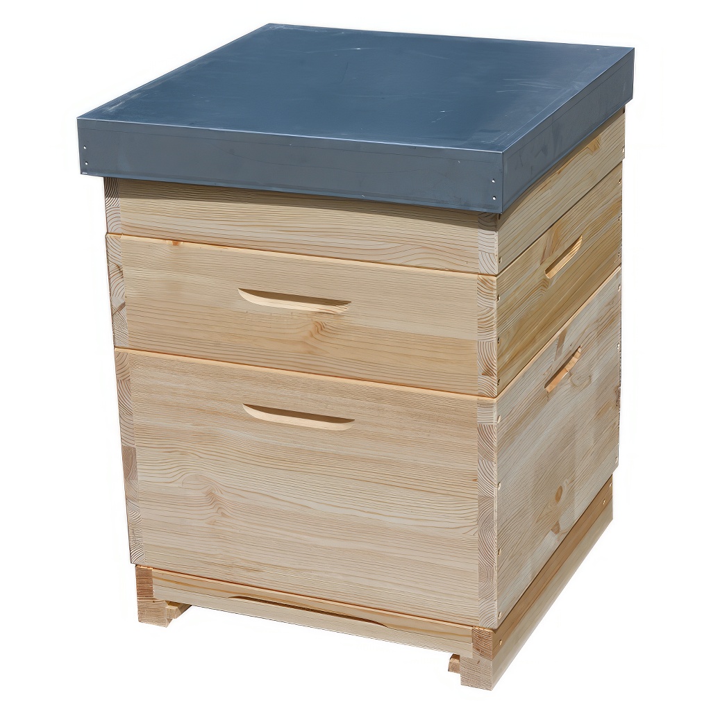Dadant US-Holzbienenstock für 12 Rahmen - 1x 285 + 2x 141
