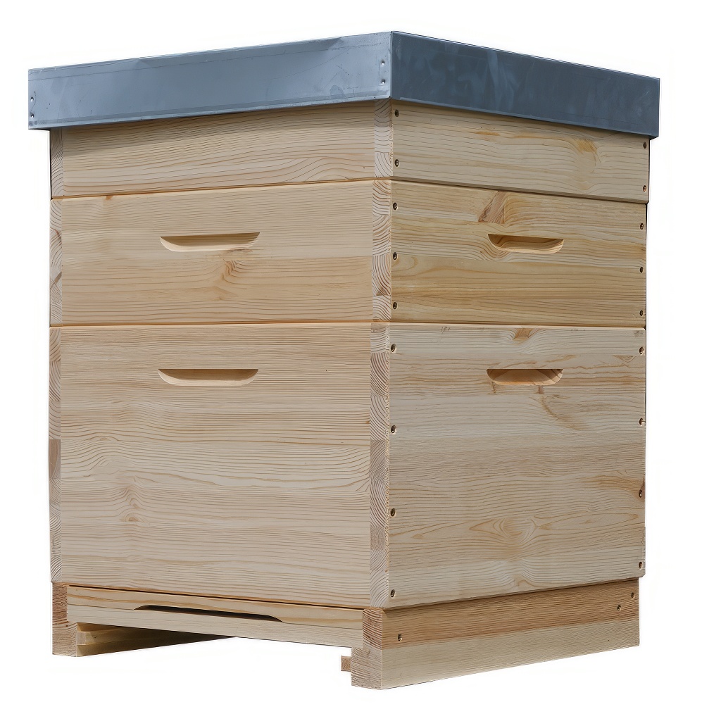 Dadant US-Holzbienenstock für 12 Rahmen - 1x 285 + 2x 141