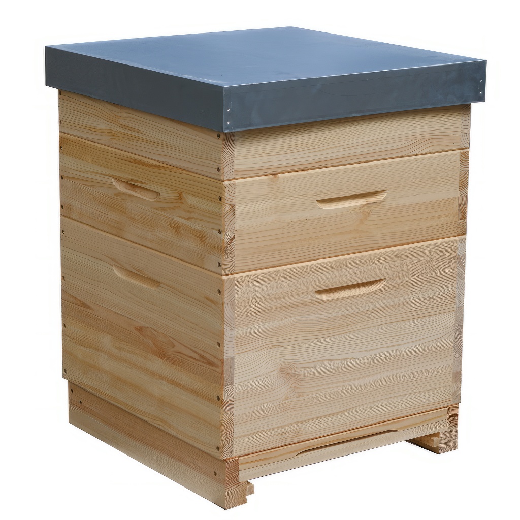 Dadant US-Holzbienenstock für 12 Rahmen - 1x 285 + 2x 141