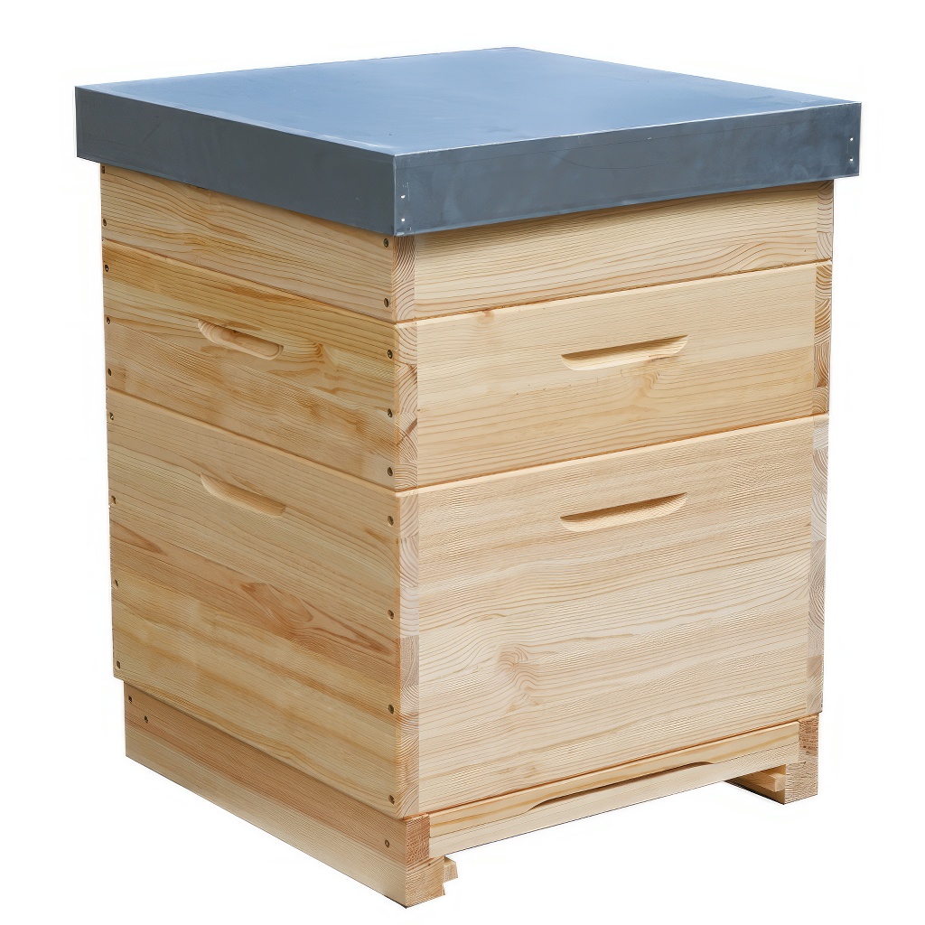 Dadant US-Holzbienenstock für 12 Rahmen - 1x 285 + 2x 141