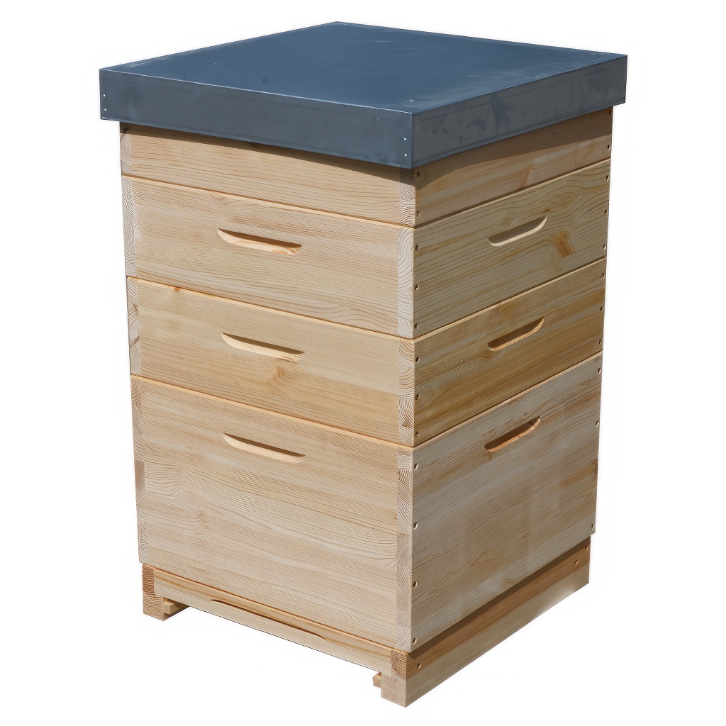 Dadant US-Holzbienenstock für 12 Rahmen - 1x 285 + 3x 141