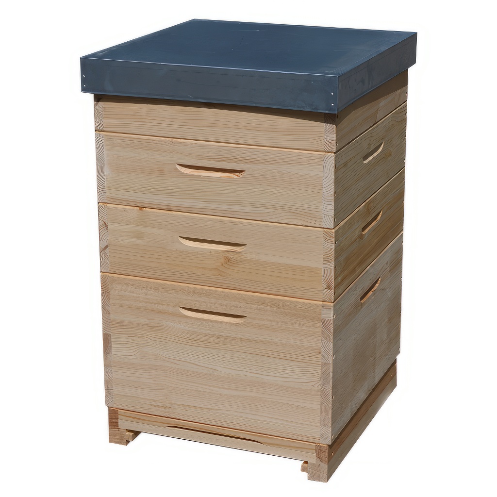 Dadant US-Holzbienenstock für 12 Rahmen - 1x 285 + 3x 141