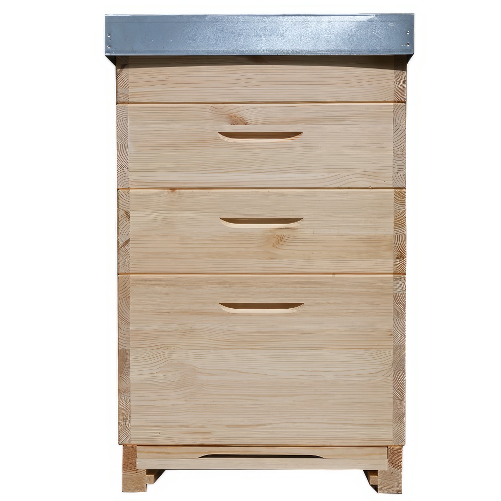 Dadant US-Holzbienenstock für 12 Rahmen - 1x 285 + 3x 141