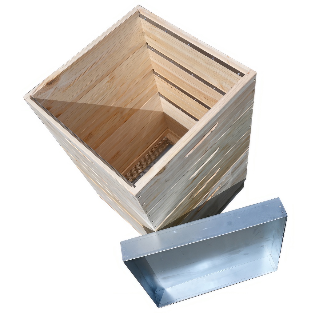 Dadant US-Holzbienenstock für 12 Rahmen - 1x 285 + 3x 141