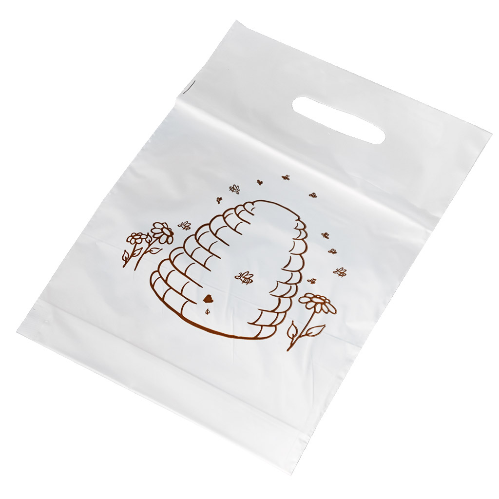 Plastiktüten mit Bienenstockmotiv 25×35 cm - 50 Stück