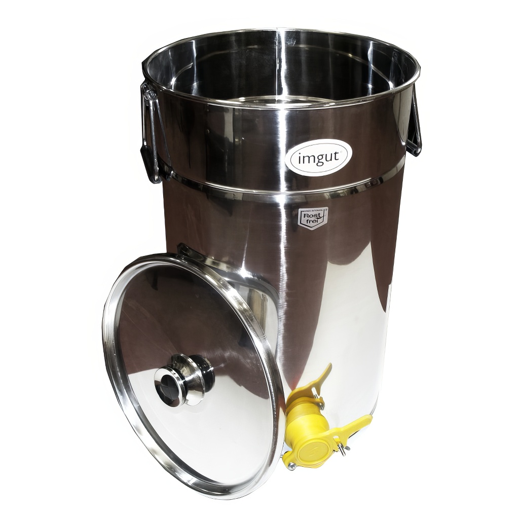 Abfüllkübel 50 kg aus Edelstahl