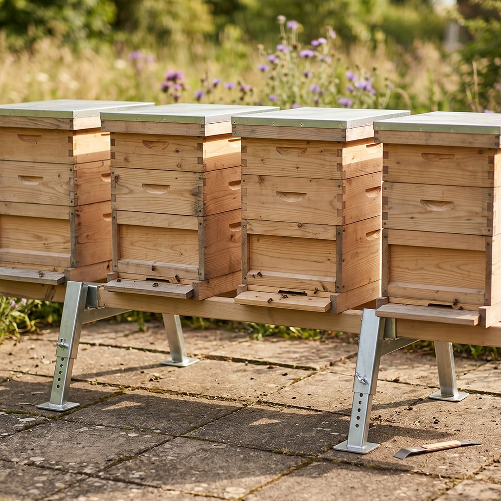 Edelstahlständer für Bienenstöcke 23,5 - 56,5 cm - 1 Stk