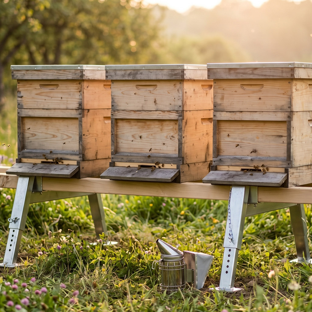 Edelstahlständer für Bienenstöcke 23,5 - 56,5 cm - 1 Stk