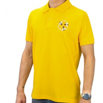 ApiSina Polohemd mit Wabenlogo, gelb