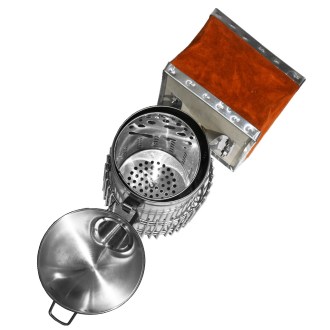Rauchbläser (Smoker) - groß - rund mit Ultra-Käfig