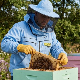 Imkerjacke mit Hut - blau - Lysoń, Gr.: S-XXL