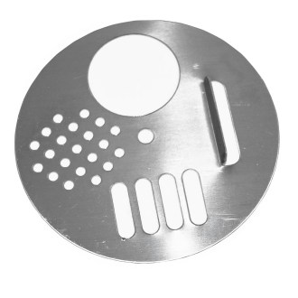 Runder Fluglochschieber Edelstahl - 6,8 cm - nerezový