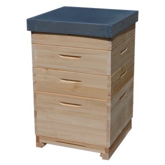 Dadant US-Holzbienenstock für 12 Rahmen - 1x 285 + 3x 141