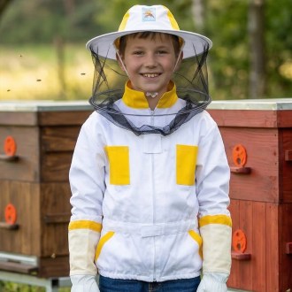 Imkerjacke mit Imkerhut und Reißverschluss für Kinder - 104-164