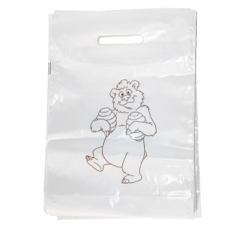 Plastiktüten mit Bärenmotiv 25×35 cm - 50 Stück
