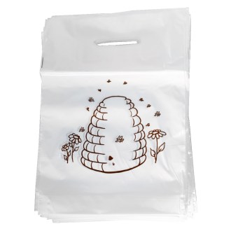 Plastiktaschen mit einem Bienenstockmotiv 30×35 cm - 50 Stück