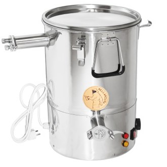 Mellarius MaxiLine 25 kg Abfüllbehälterr mit integriertem Heizelement - 2 Quetschhähne 