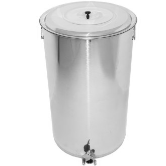Abfüllkübel 200 kg aus Edelstahl Mellarius