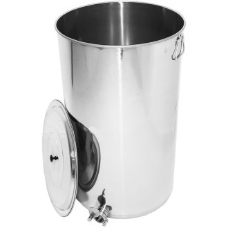 Abfüllkübel 200 kg aus Edelstahl Mellarius