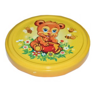 Twist Off 82er TO Deckel - Bemalter Teddybär - HO7