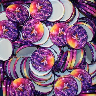 Deckel für Glas TO 82 – Biene und Lavendel 700 Stk. – ganze Kiste – HO17