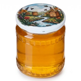 Deckel für Glas TO 82 - Bienenstöcke am Bach - HOJ2