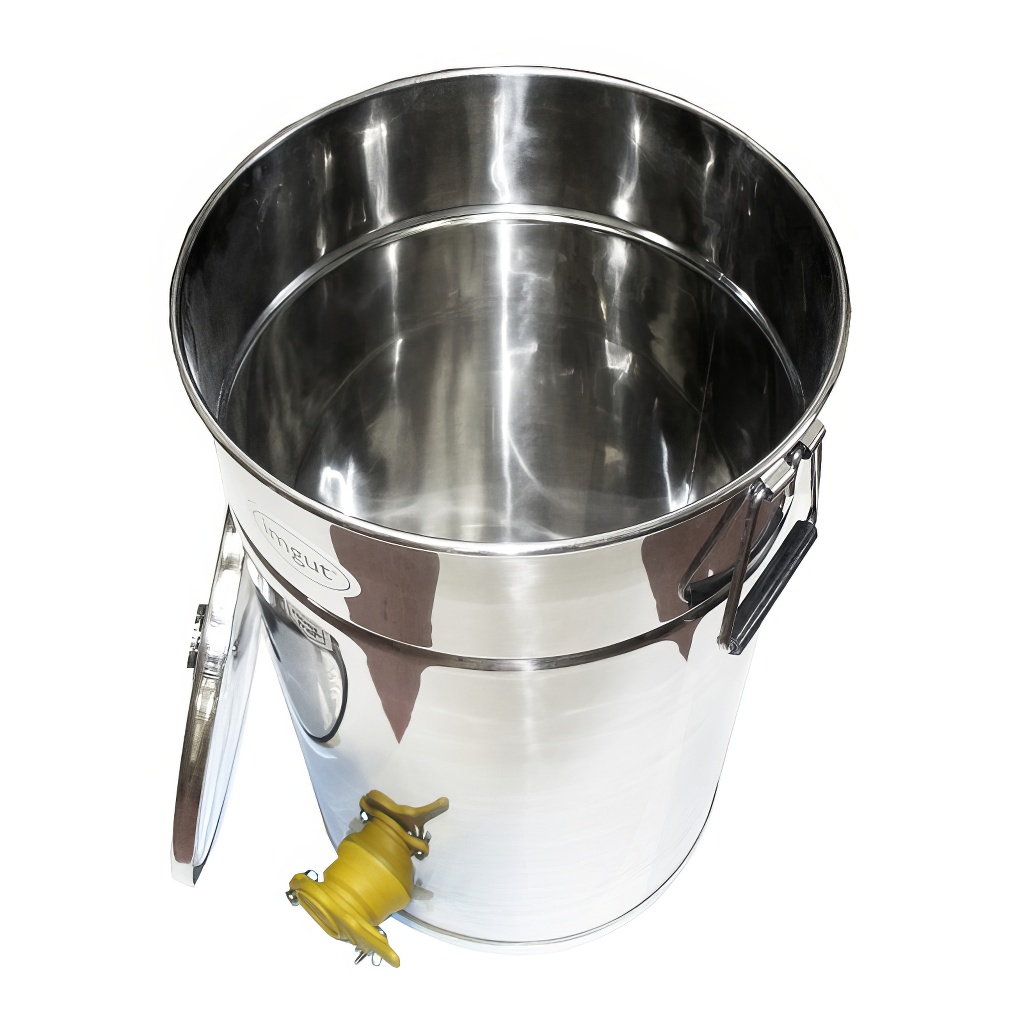Abfüllkübel 50 kg aus Edelstahl