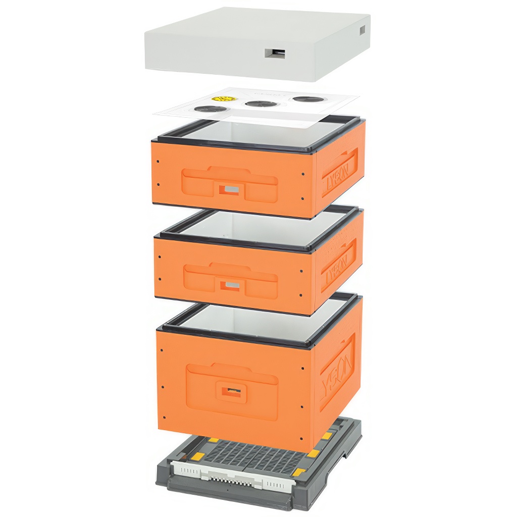 UL Dadant Blatt OPTIMA, lackiert (ORANGE), ausgelegt 10 R