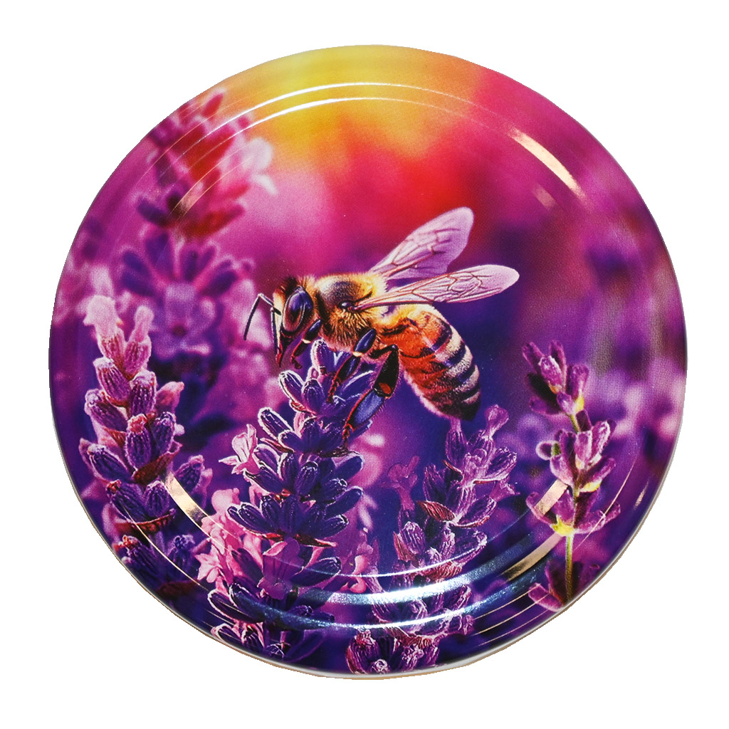 Deckel für Glas TO 82 – Biene und Lavendel 700 Stk. – ganze Kiste – HO17