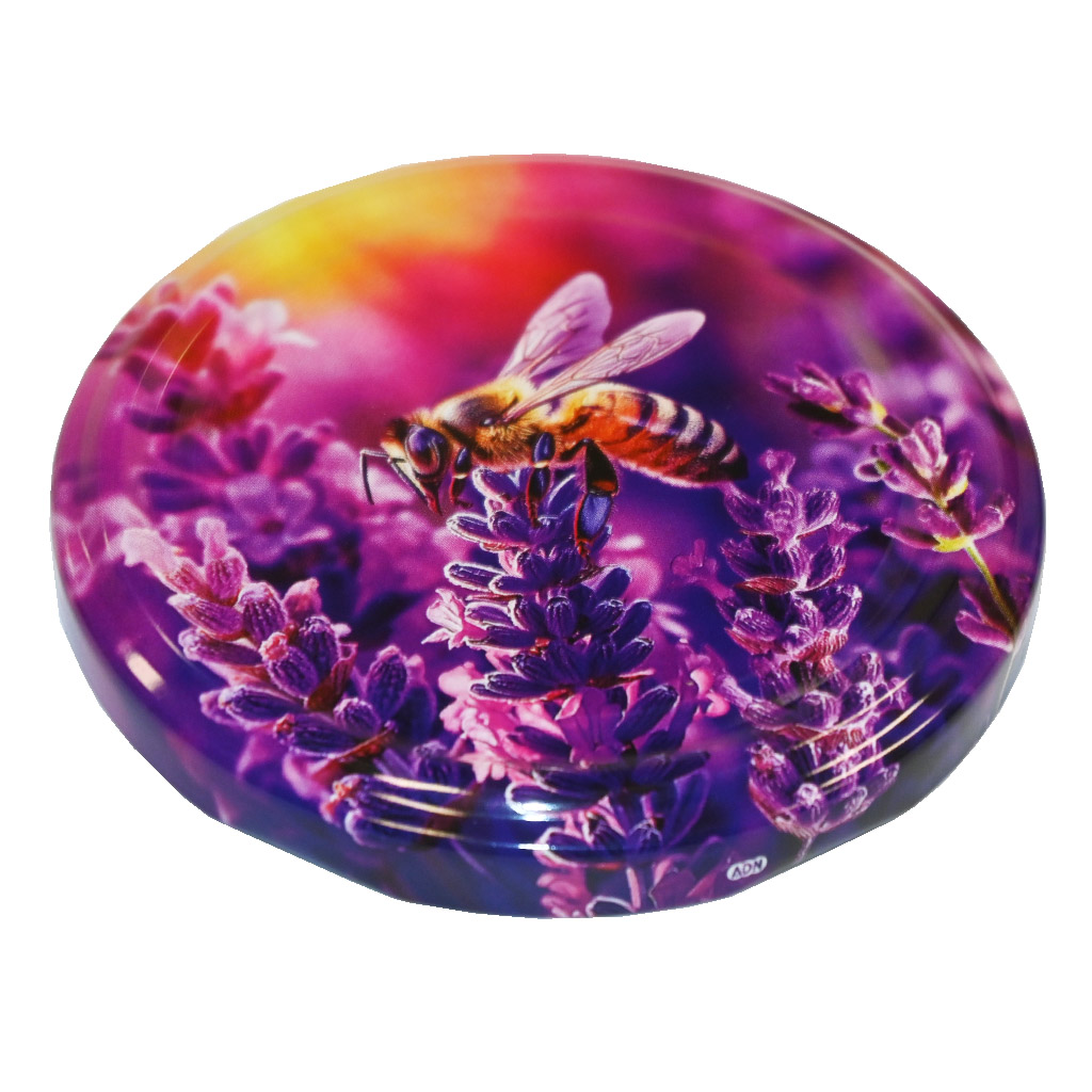 Deckel für Glas TO 82 – Biene und Lavendel 700 Stk. – ganze Kiste – HO17